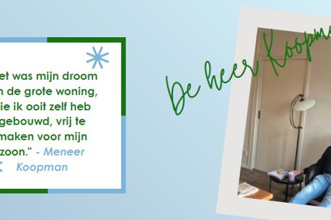 "Woning vrijmaken voor mijn zoon"